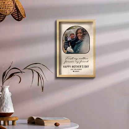 Mothers Day Photo Frame in Wood with Personalized Mom Picture - Sblossom