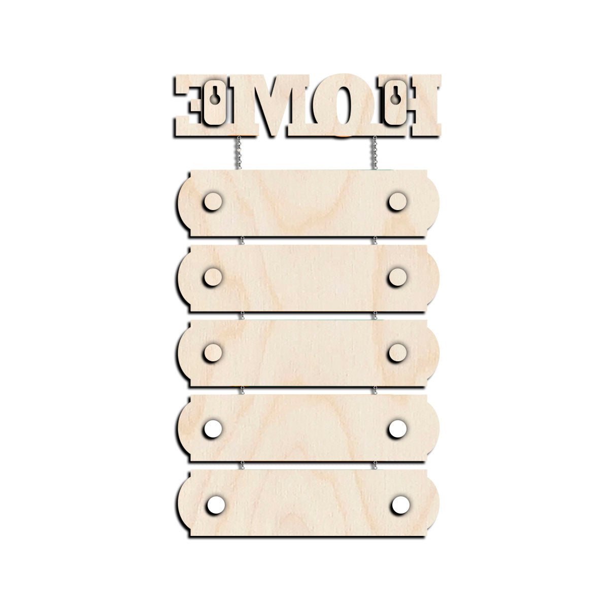 Multi-Plank Hanging Name Plate for Home — Family Wood - Sblossom