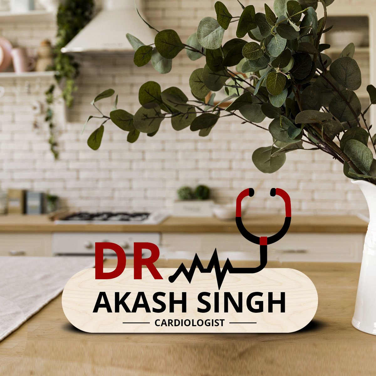 Name Plate Design for Desk – DR Stethoscope Cut-Out - Sblossom
