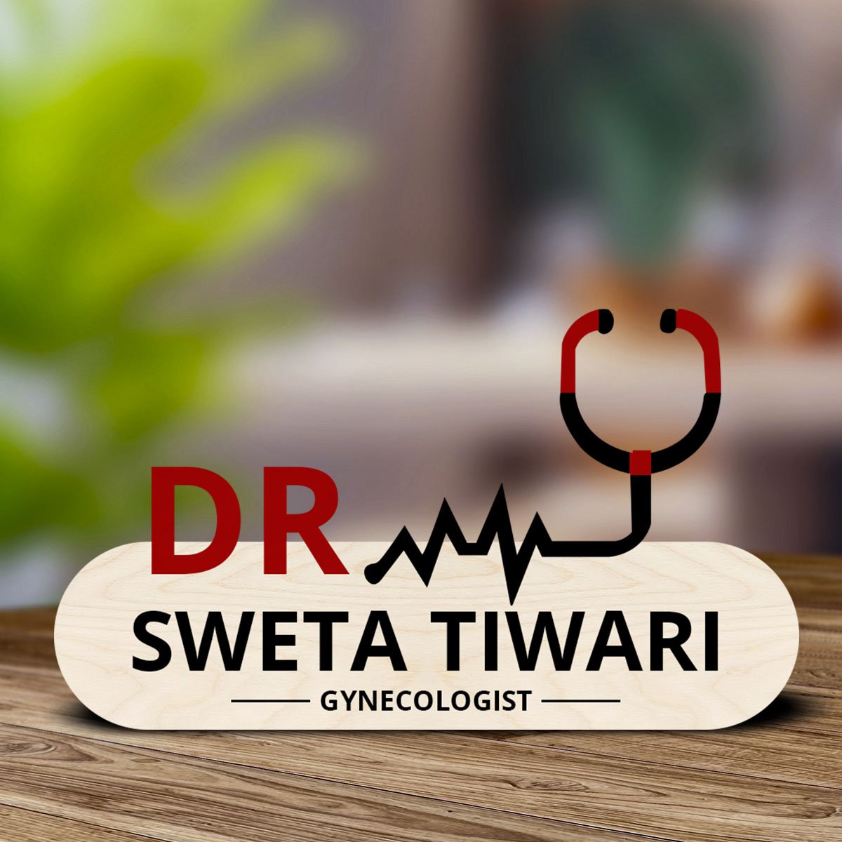 Name Plate Design for Desk – DR Stethoscope Cut-Out - Sblossom