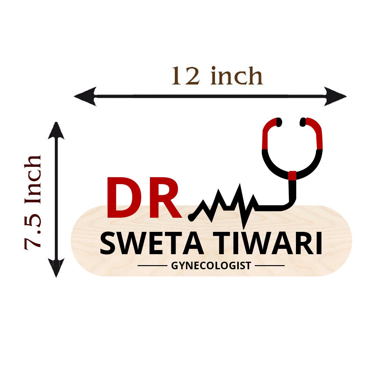 Name Plate Design for Desk – DR Stethoscope Cut-Out - Sblossom