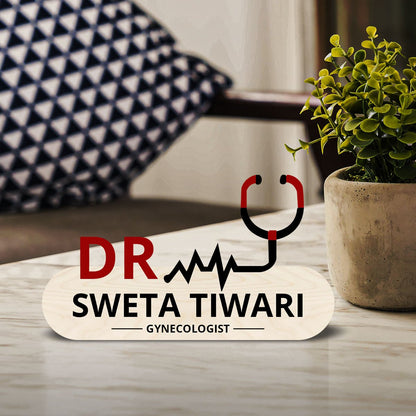 Name Plate Design for Desk – DR Stethoscope Cut-Out - Sblossom