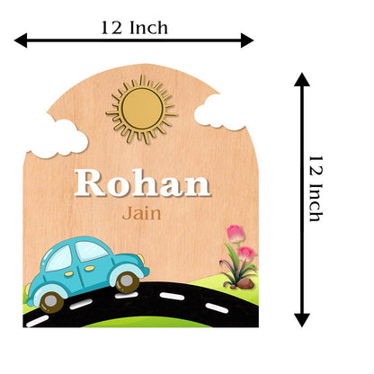 Name Plate for Kids Room Door — Tiny Traveler Arch - Sblossom