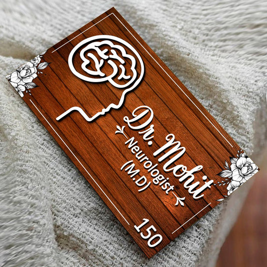 Neurologist Clinic Name Board – Brain Icon in 3D - Sblossom