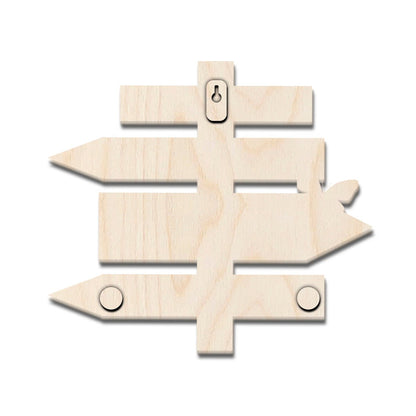 Newborn Name Plate — Wooden Signpost Milestones, 12x12 Inch - Sblossom