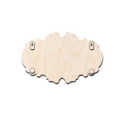 Number Plate for Home – Filigree Walnut Scroll in 3D - Sblossom