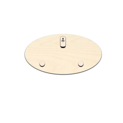 Oval Couple Wooden Floral Home Name Plate Design for Door - Sblossom