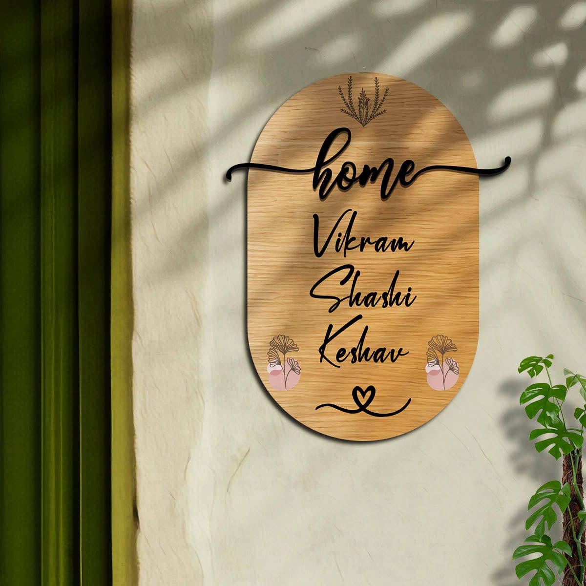 Owners Name Plate Design – Tall Home Script in 3D - Sblossom