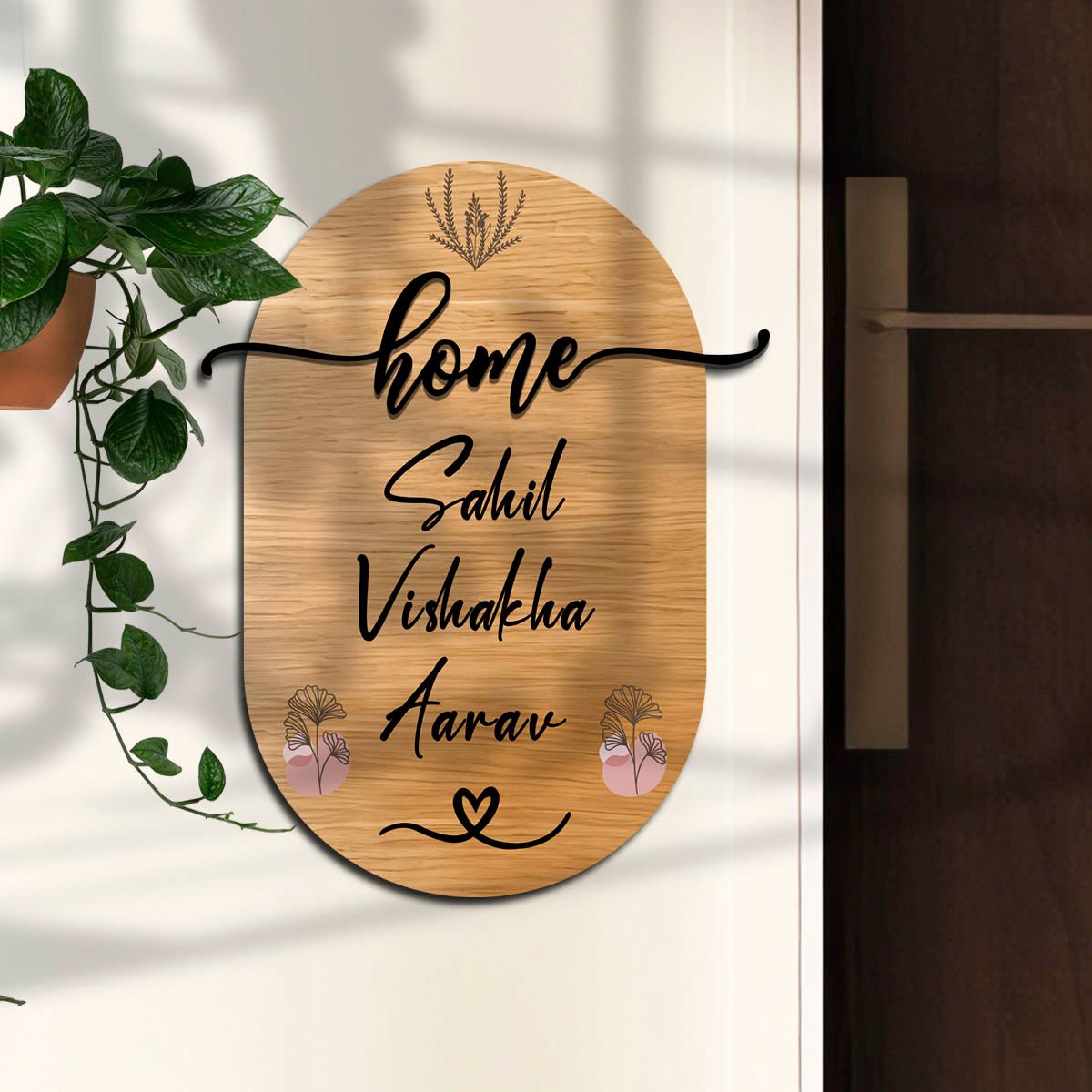 Owners Name Plate Design – Tall Home Script in 3D - Sblossom