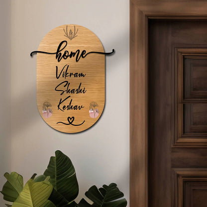 Owners Name Plate Design – Tall Home Script in 3D - Sblossom