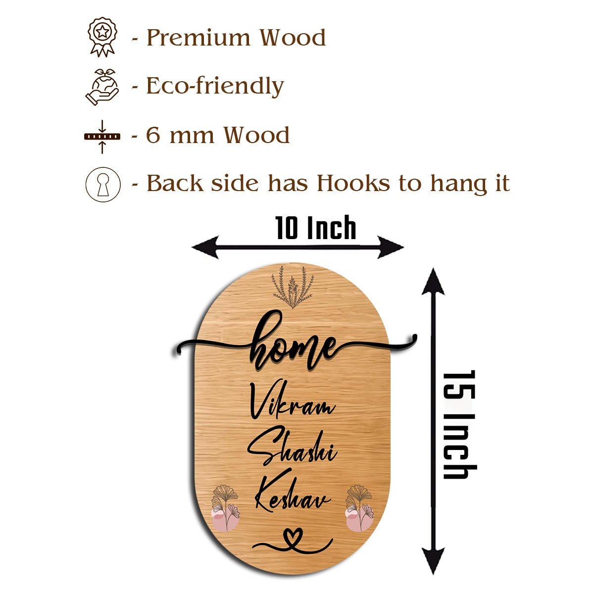 Owners Name Plate Design – Tall Home Script in 3D - Sblossom