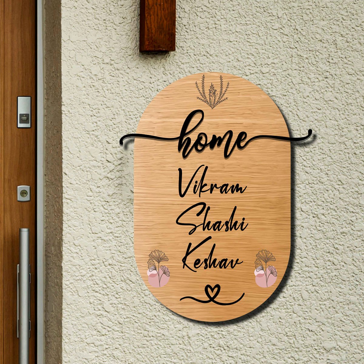 Owners Name Plate Design – Tall Home Script in 3D - Sblossom