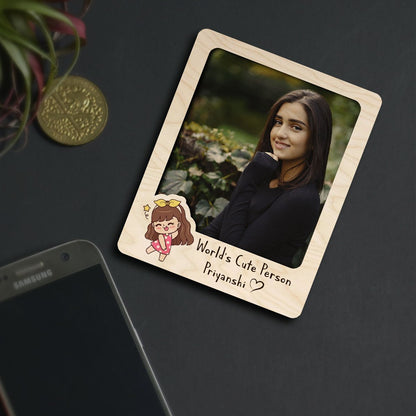 Personalized Photo Fridge Magnet in Wood – Custom Picture - Sblossom