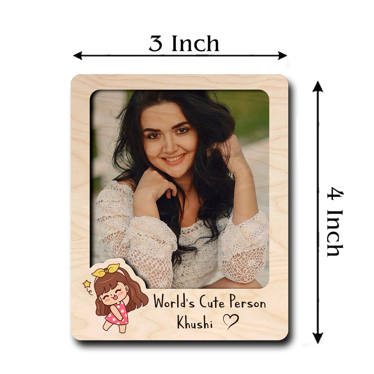 Personalized Photo Fridge Magnet in Wood – Custom Picture - Sblossom