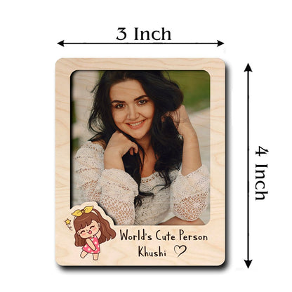 Personalized Photo Fridge Magnet in Wood – Custom Picture - Sblossom