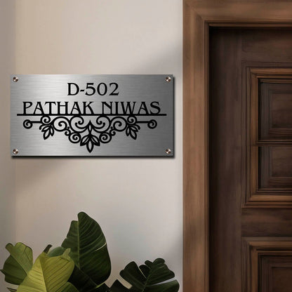 Personalized SS House Name Board – Stainless Steel - Sblossom