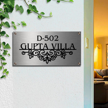 Personalized SS House Name Board – Stainless Steel - Sblossom