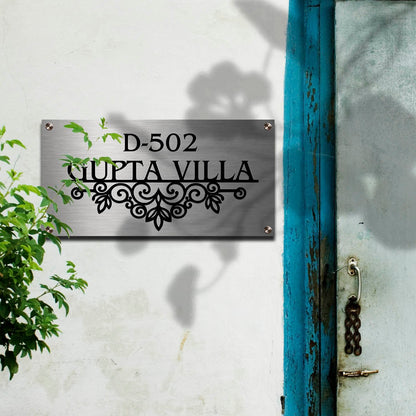 Personalized SS House Name Board – Stainless Steel - Sblossom