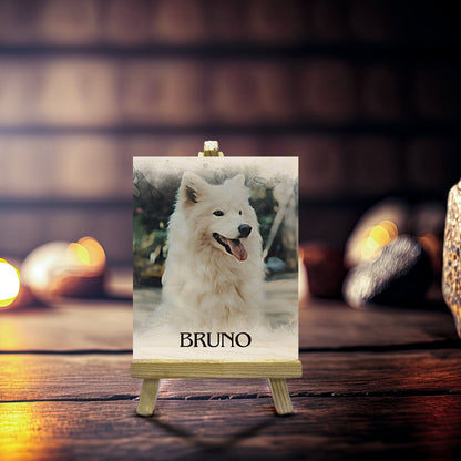 Pet Lover Wood Print with Easel Stand and Personalized Photo - Sblossom