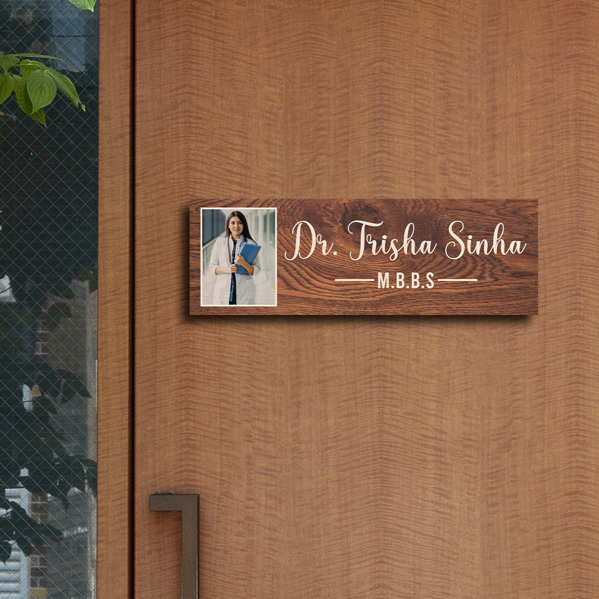 Photo Name Plate Design | Personalized | 12x4 Inches - Sblossom