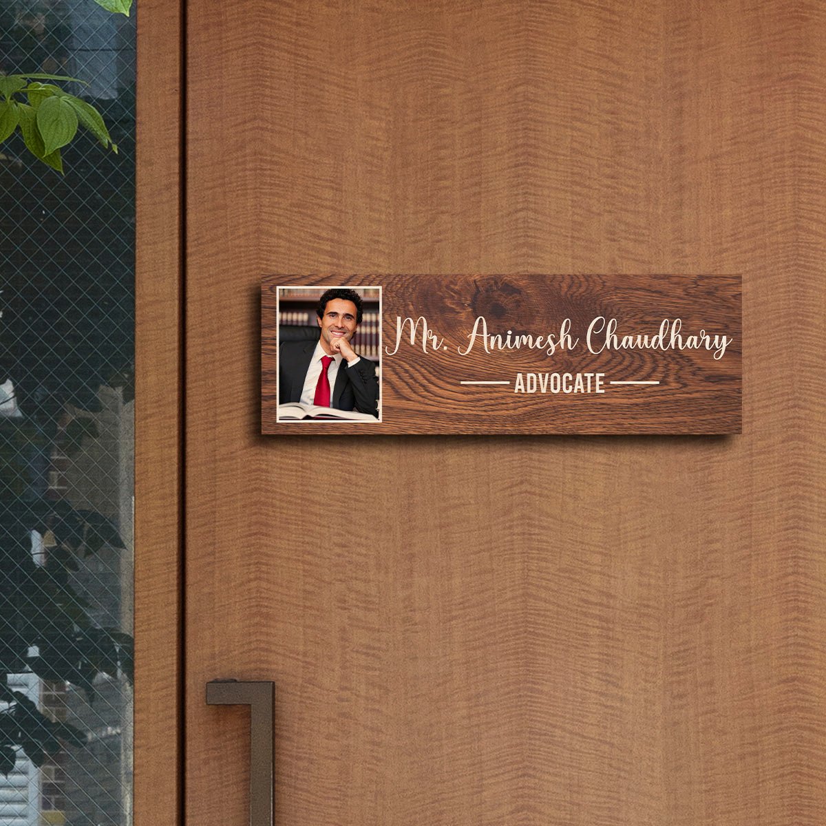 Photo Name Plate Design | Personalized | 12x4 Inches - Sblossom