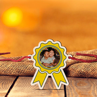 Photo Rakhi with Magnet in Wood as Custom Keepsake for Brother - Sblossom