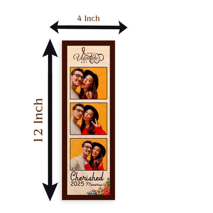 Photo Strip Wall Art on Wood with Personalized Picture Column - Sblossom