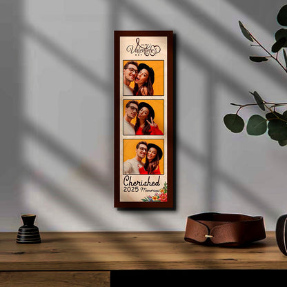 Photo Strip Wall Art on Wood with Personalized Picture Column - Sblossom