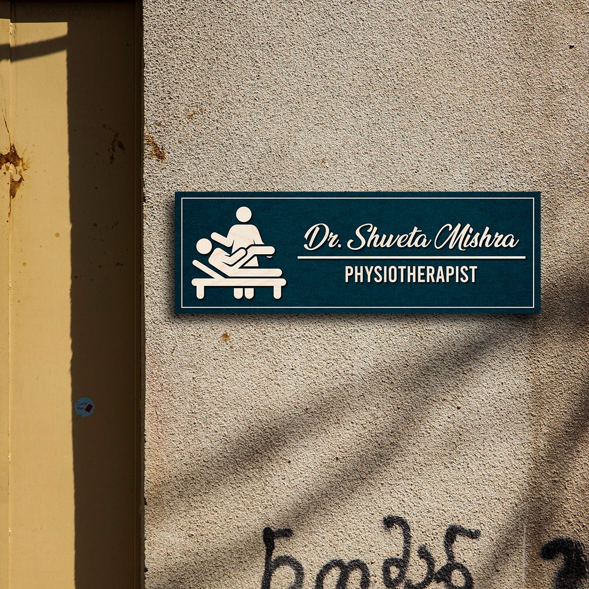 Physio-Icon Doctor Name Plate for Door – Slim - Sblossom