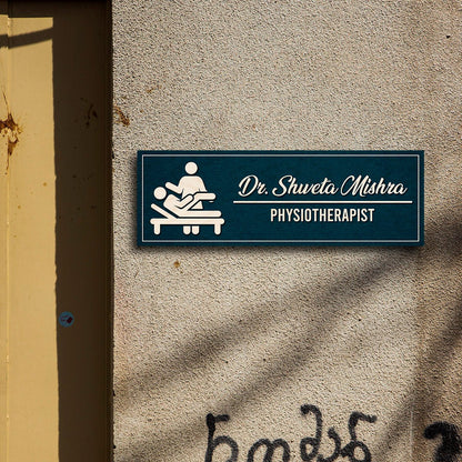 Physio-Icon Doctor Name Plate for Door – Slim - Sblossom
