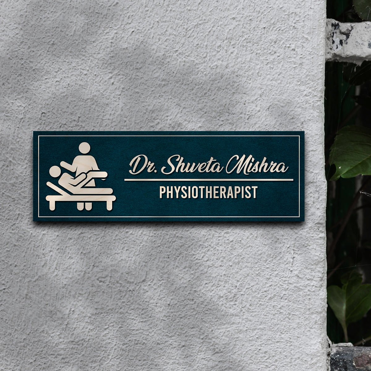 Physio-Icon Doctor Name Plate for Door – Slim - Sblossom