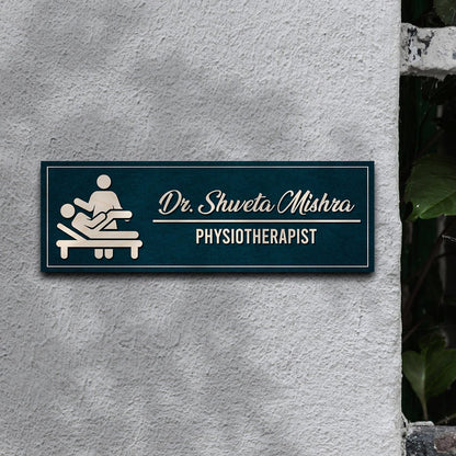 Physio-Icon Doctor Name Plate for Door – Slim - Sblossom