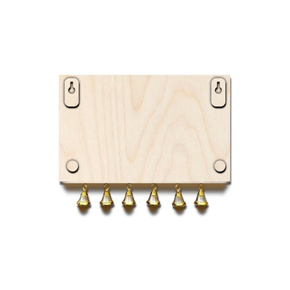 Pichwai Art Name Plate – Cow & Lotus Band with Bells in 3D - Sblossom