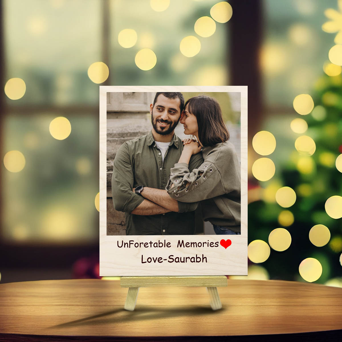Picture to Canvas Wood Print with Personalized Miniature Stand - Sblossom