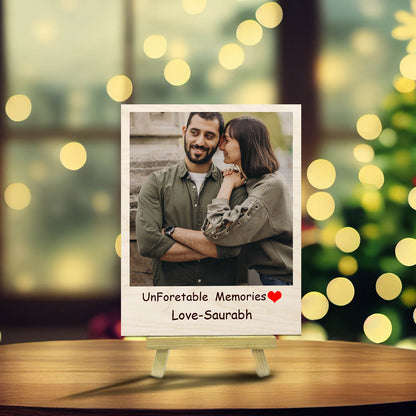 Picture to Canvas Wood Print with Personalized Miniature Stand - Sblossom