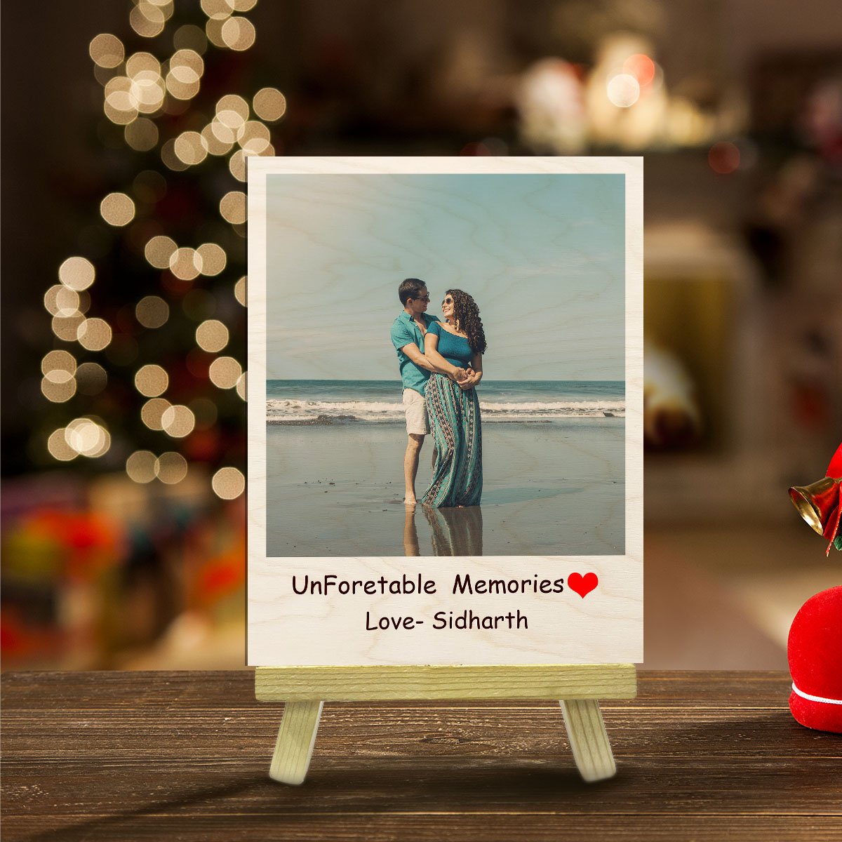 Picture to Canvas Wood Print with Personalized Miniature Stand - Sblossom