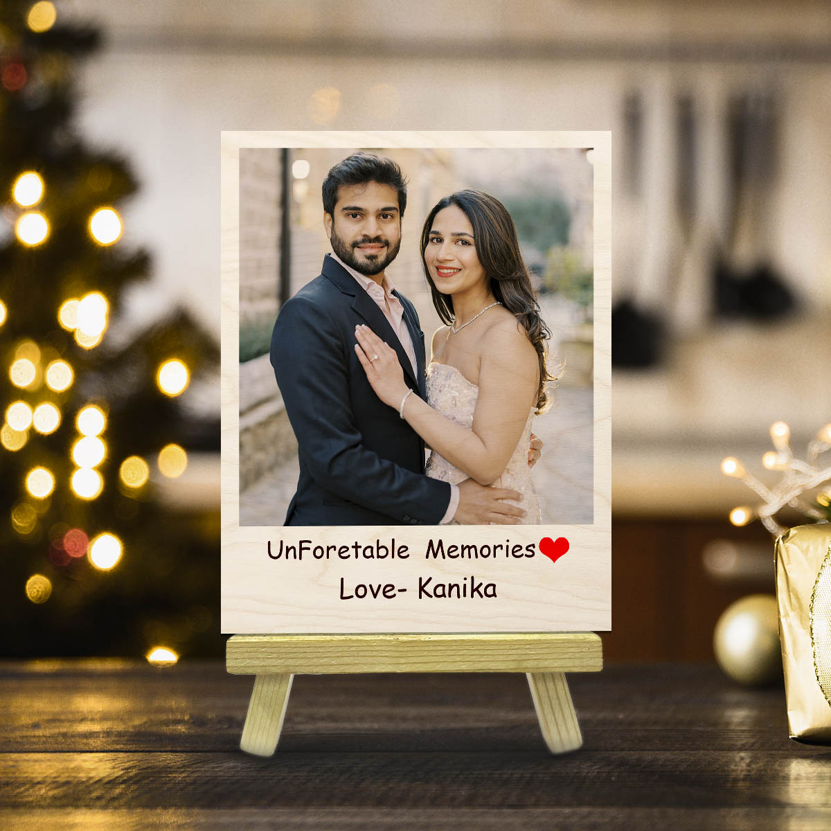 Picture to Canvas Wood Print with Personalized Miniature Stand - Sblossom