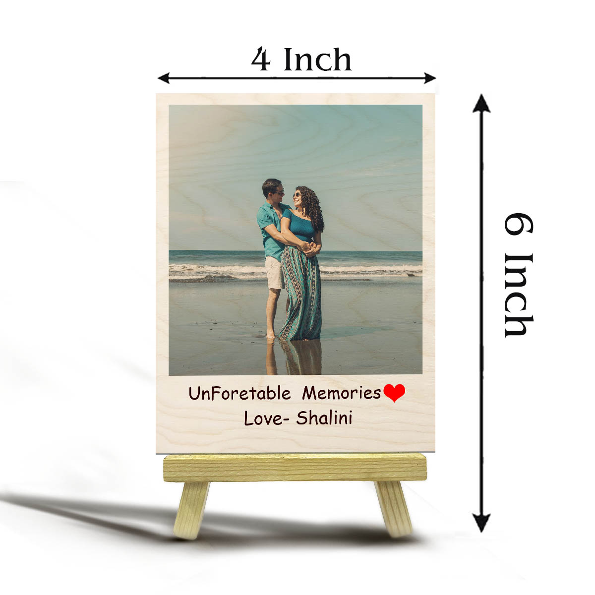 Picture to Canvas Wood Print with Personalized Miniature Stand - Sblossom