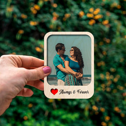 Print on Wood Photo Magnet with Custom Personalized Picture Design - Sblossom