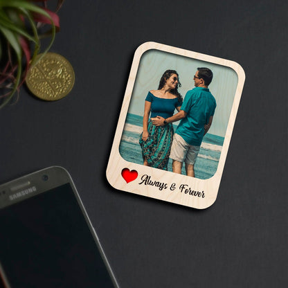 Print on Wood Photo Magnet with Custom Personalized Picture Design - Sblossom