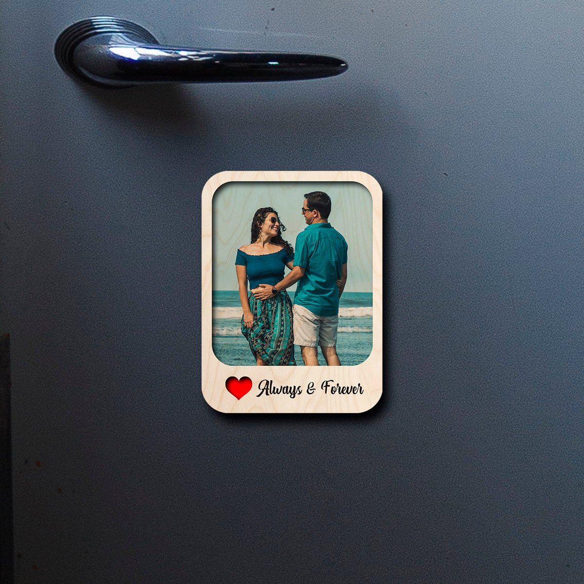 Print on Wood Photo Magnet with Custom Personalized Picture Design - Sblossom