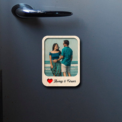 Print on Wood Photo Magnet with Custom Personalized Picture Design - Sblossom