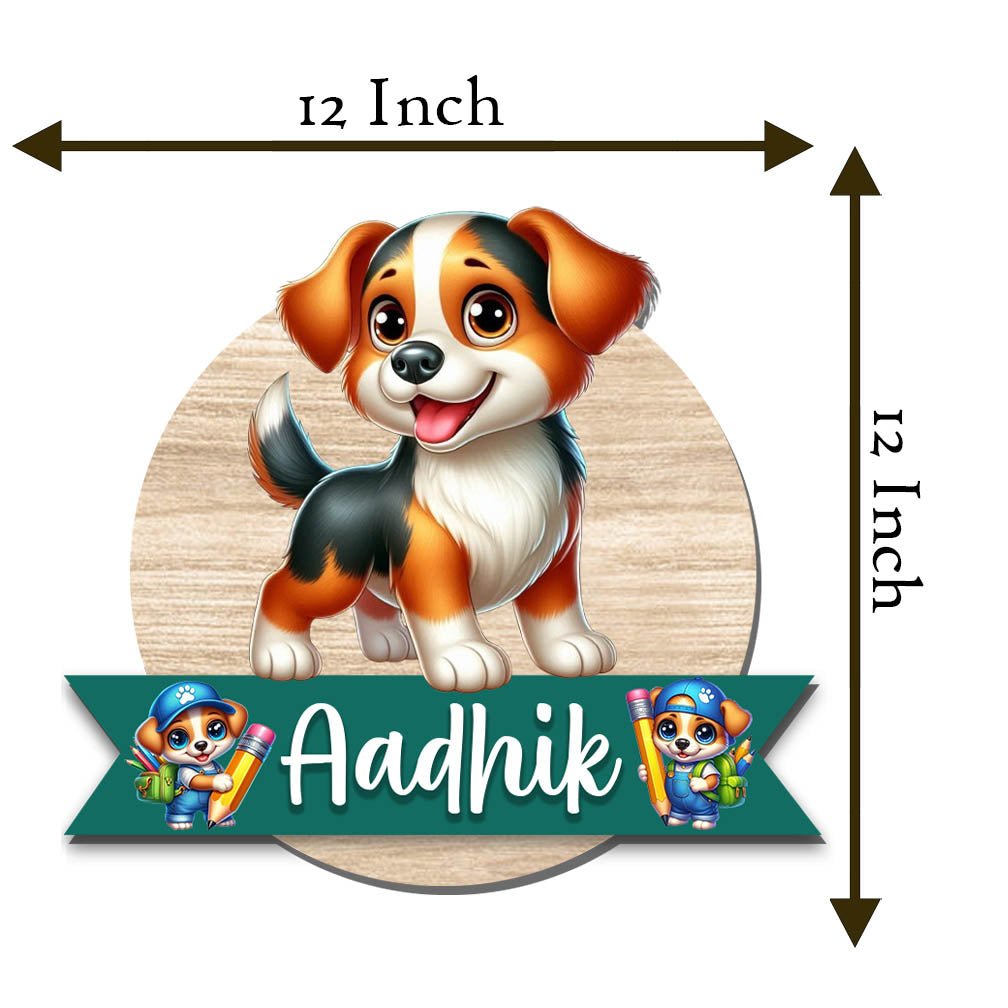 Puppy Name Plate for Kids Room — Wooden Beagle - Sblossom