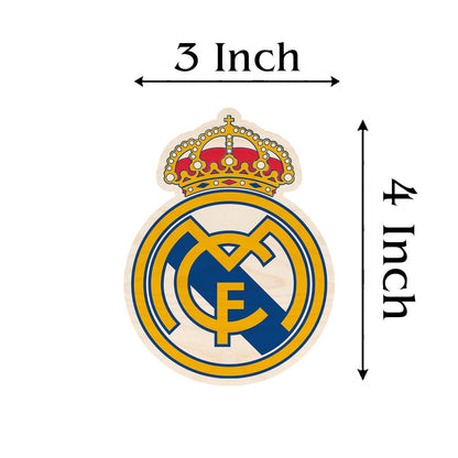 Real Madrid Fridge Magnet in Wood with Royal Crown Crest Design - Sblossom