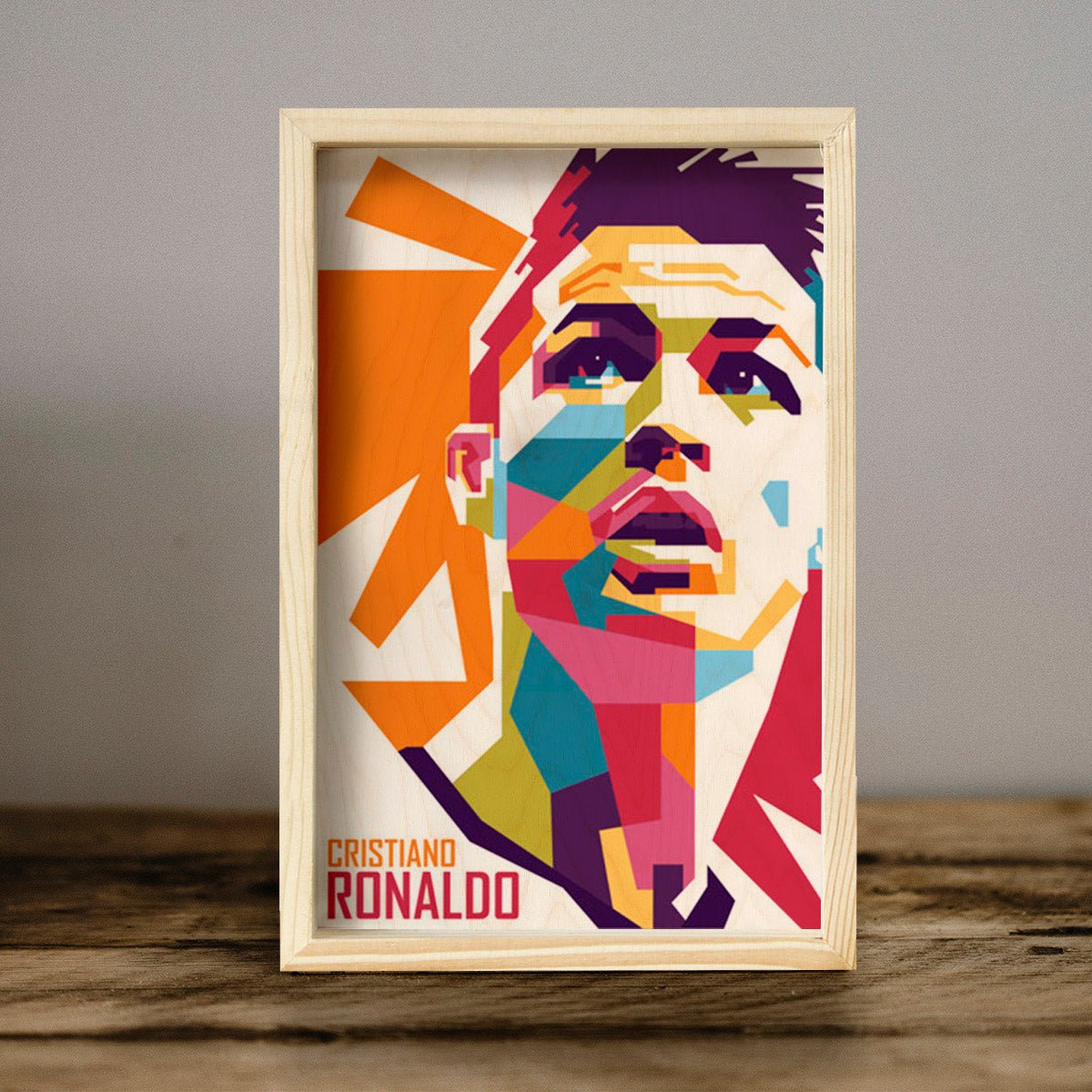 Ronaldo Wooden Frame Wall Art with Colourful Pine Pop Design - Sblossom