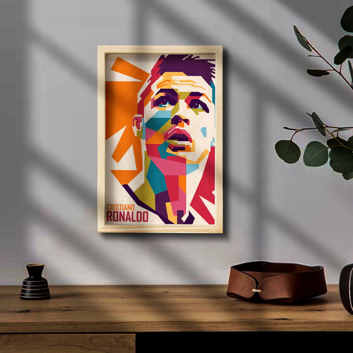 Ronaldo Wooden Frame Wall Art with Colourful Pine Pop Design - Sblossom