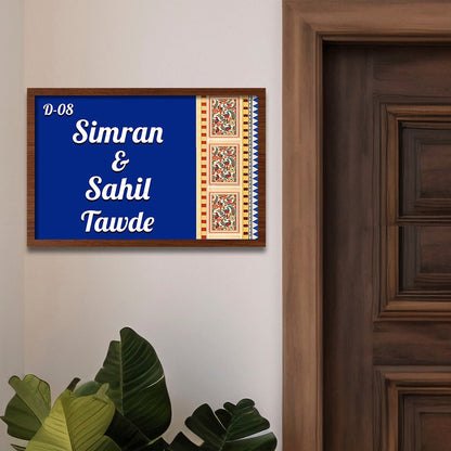 Royal-Blue Name Plate for House – Paisley 3D-Letter - Sblossom