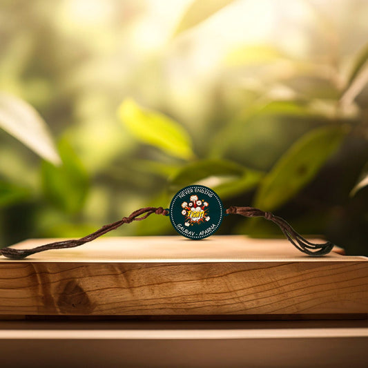 Sibling Names Rakhi in Wood with Never Ending Fight Theme - Sblossom