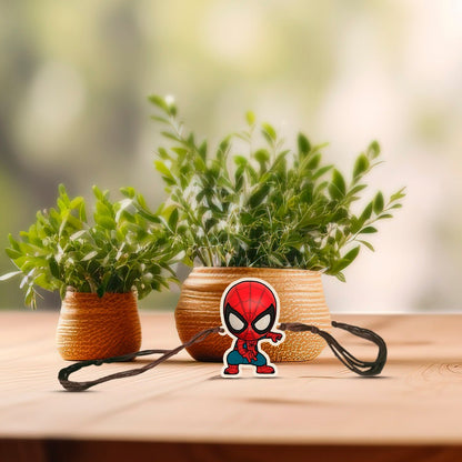 Spiderman Rakhi in Wood with Superhero Design for Brother - Sblossom
