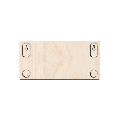 Split-Band Wooden Name Plate Design for Home – Matte-Black - Sblossom